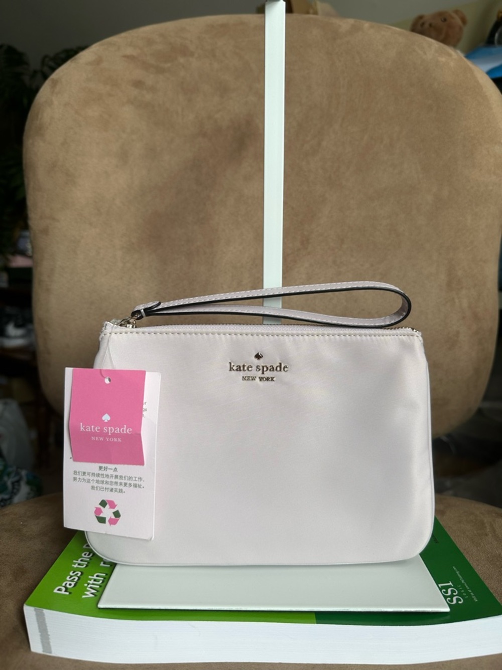 kate spade Chelsea the little belt Nylon Wristlet Lilac Moon Color New with Tag